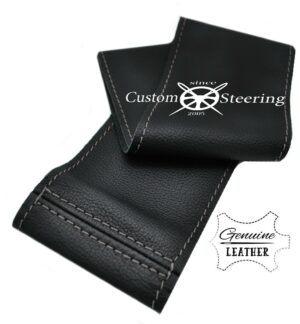 TOYOTA LAND CRUISER 100 1998-2007 GENUINE BEST QUALITY ITALIAN LEATHER STEERING WHEEL COVER GREY STITCHING - Image 2