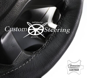 TOYOTA COLORADO 1993-2002 GENUINE BEST QUALITY LEATHER STEERING WHEEL COVER GREY STITCHING