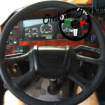 SCANIA G SERIES TRUCK 2000-2014 Black Leather Steering Wheel Cover ** Choose Color Stitch