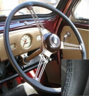 For VW BEETLE 1500 1951 1973 Black Leather Steering Wheel Cover ** Choose Color Stitch