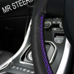 FOR ACURA LEGEND MK2 90-95 STEERING WHEEL COVER WITH BLUE STITCHING