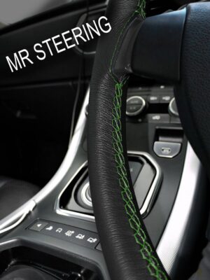 for FORD TRANSIT CUSTOM 13+ LEATHER STEERING WHEEL COVER GREEN STITCH - Image 6