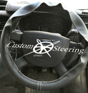 For TAXI SMRT TX4 2010-2017  Real Black Leather Steering Wheel Cover ** choose color thread - Image 6