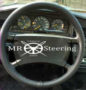 For MERCEDES V-CLASS W638 1996-1999 Real Black Leather Steering Wheel Cover ** choose color thread