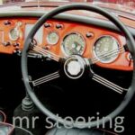 FITS TRIUMPH SPITFIRE MK1 1962-1964 TRUE LEATHER STEERING WHEEL COVER with BLACK STITCHING