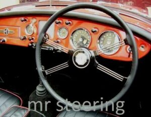 FITS TRIUMPH SPITFIRE MK1 1962-1964 TRUE LEATHER STEERING WHEEL COVER with BLACK STITCHING