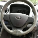 for HYUNDAY i10 2007 - 2019 DARK GREY LEATHER STEERING WHEEL COVER