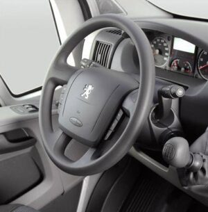 Peugeot Boxer II Real Black Leather Steering Wheel Cover ** choose color thread