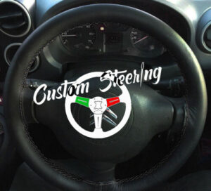 FOR CITROEN BERLINGO II 2008-2017 BLACK LEATHER STEERING WHEEL COVER ** select colour thread