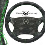 for MERCEDES SPRINTER 04-13 BLACK LEATHER STEERING WHEEL COVER ** choose color thread