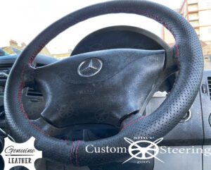 for MERCEDES SPRINTER 04-13 PERFORATED LEATHER STEERING WHEEL COVER **** select colour thread