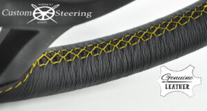 for MERCEDES SPRINTER 13-18 BLACK LEATHER STEERING WHEEL COVER ** choose color thread - Image 3