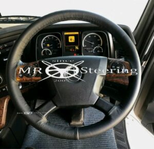 for MERCEDES BENZ ACTROS TRUCK * Black Leather Steering Wheel Cover ** Choose Color Stitch