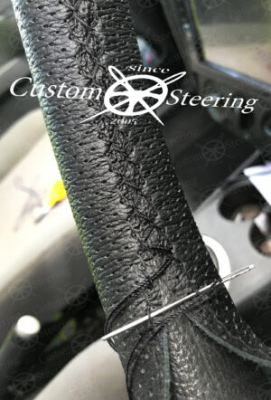 for MERCEDES BENZ ACTROS TRUCK * 2018 - present * Black Perfotated Leather Steering Wheel Cover ** Choose Color Stitch - Image 12