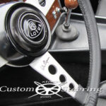 FITS TRIUMPH STAG 1970-1978 TRUE LEATHER STEERING WHEEL COVER BLACK STITCHING