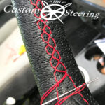 for MGB 1963 -1969 16.5 Black Perfotated Leather Steering Wheel Cover ** Choose Color Stitch