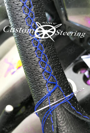 for MERCEDES BENZ ACTROS TRUCK * 2018 - present * Black Perfotated Leather Steering Wheel Cover ** Choose Color Stitch - Image 6