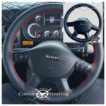 For DAF LF 2001-2020 choose stitch Black Leather Steering Wheel Cover ** Choose Color Stitch