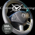 BLACK PERFORATED LEATHER STEERING WHEEL COVER for DODGE SPRINTER 2012 2017 ** select colour thread