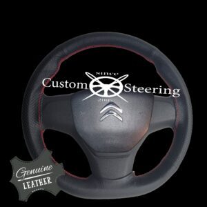 Smooth & Perforated Leather Steering Wheel Cover for CITROEN DISPATCH III 16-22 ** select colour thread - Image 4