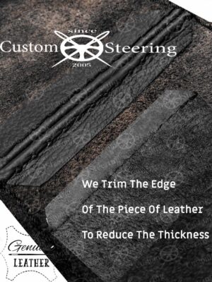 For Volvo FH 5 2017-2023 Black Leather Steering Wheel Cover ** Choose Color Stitch - Image 3
