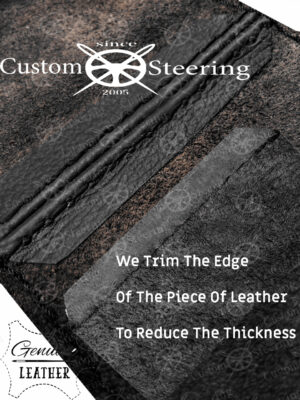 TOYOTA PRIUS MK3 2009 - 2017 ITALIAN LEATHER STEERING WHEEL COVER ** choose a leather color - Image 4