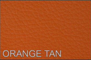 Orange Tan Leather Steering Wheel Cover