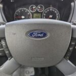 FORD TRANSIT CONNECT 2002-2010 ITALIAN LEATHER STEERING WHEEL COVER Sky Blue Stitch