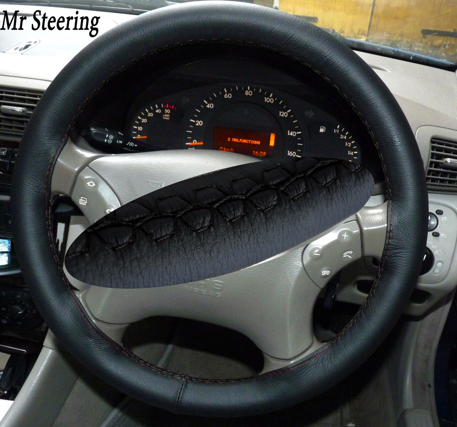 MERCEDES-BENZ C-CLASS W203 2000-2007 REAL BEST QUALITY LEATHER STEERING