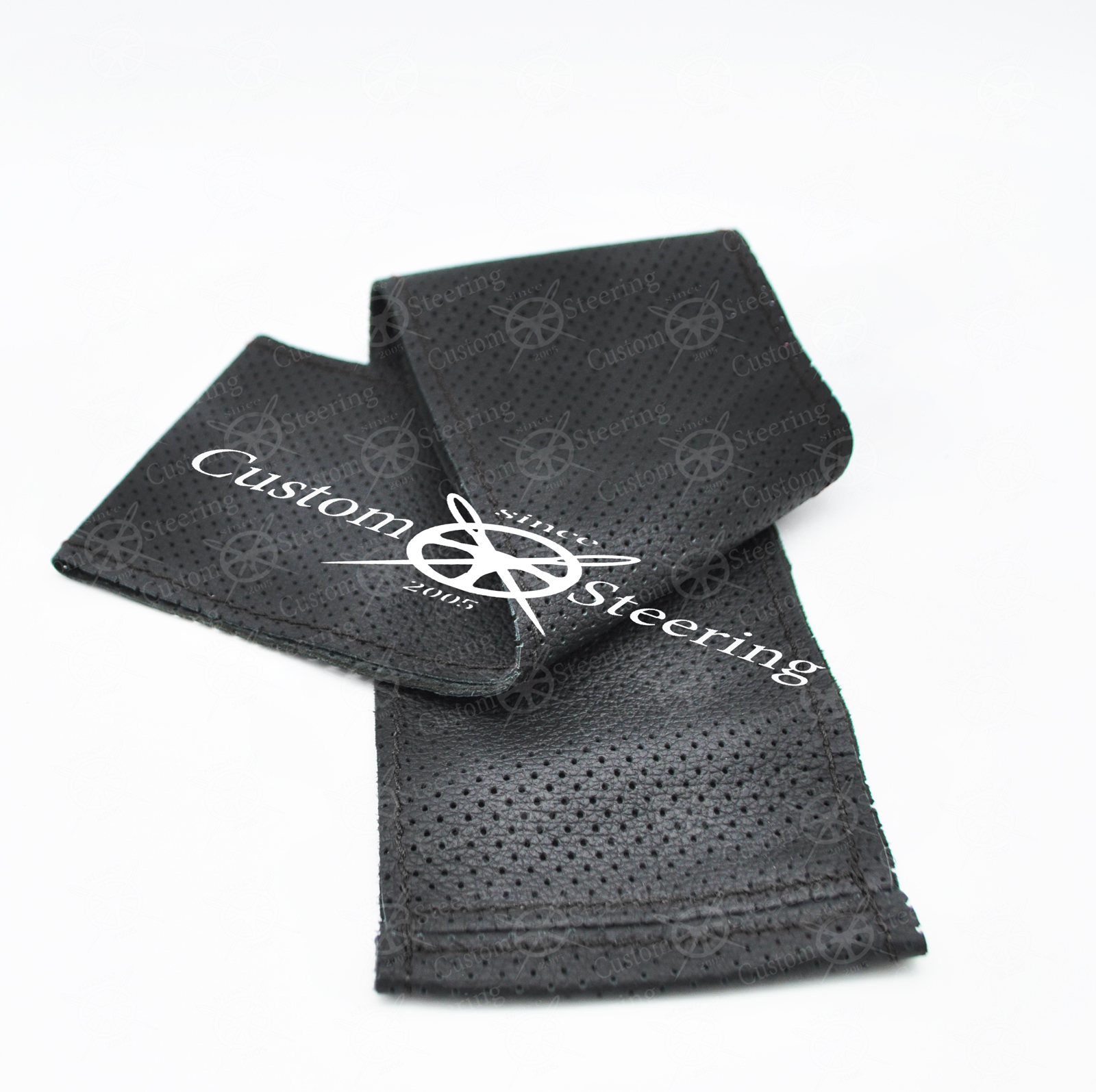 Black Perforated Leather Steering Wheel Cover For Opel Vauxhall Vivaro Van 2001-2013, By Custom Steering Limited