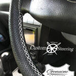 for SCANIA R520 Black Perfotated Leather Steering Wheel Cover ** Choose Color Stitch